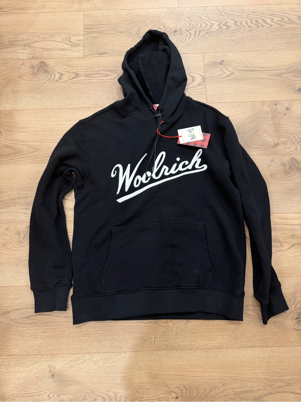 Woolrich x Target Hoodie Black Men’s Medium NWT Script Logo Pullover